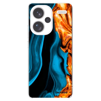 Picasee silikónový prehľadný obal pre Xiaomi Redmi Note 13 Pro+ 5G - Gold blue