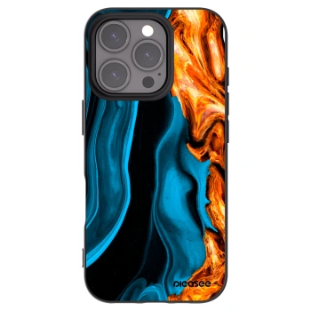 Picasee silikónový čierny obal pre Apple iPhone 16 Pro - Gold blue