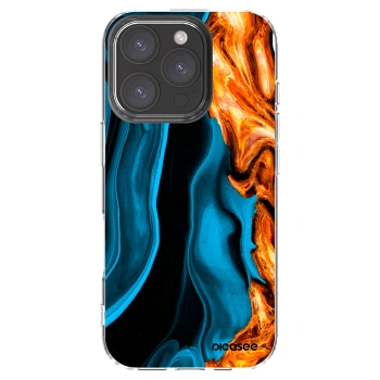 Picasee silikónový prehľadný obal pre Apple iPhone 16 Pro - Gold blue