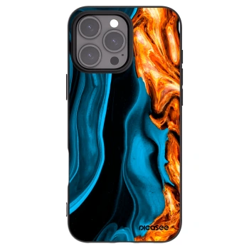 Picasee silikónový čierny obal pre Apple iPhone 16 Pro Max - Gold blue