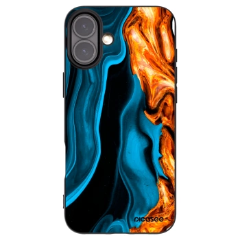 Picasee silikónový čierny obal pre Apple iPhone 16 Plus - Gold blue