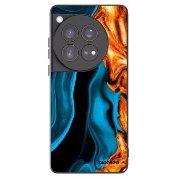 Picasee silikónový čierny obal pre OnePlus 12 5G - Gold blue