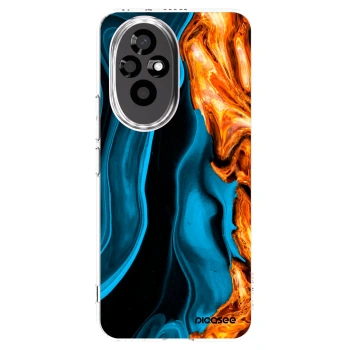 Picasee silikónový prehľadný obal pre Honor 200 Pro 5G - Gold blue