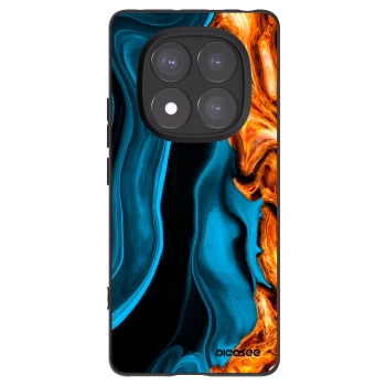 Picasee silikónový čierny obal pre Xiaomi Redmi Note 14 Pro+ 5G - Gold blue