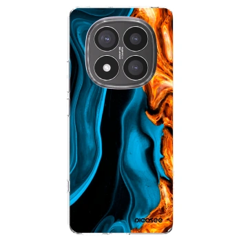 Picasee silikónový prehľadný obal pre Xiaomi Redmi Note 14 Pro+ 5G - Gold blue