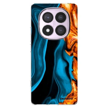 Picasee silikónový prehľadný obal pre Xiaomi Redmi Note 14 Pro 5G - Gold blue
