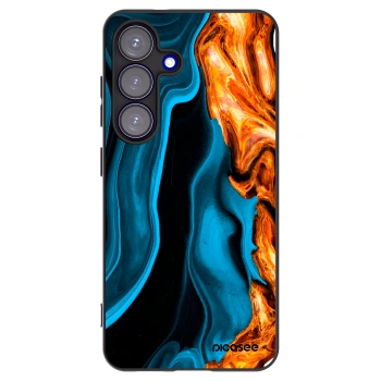 Picasee silikónový čierny obal pre Samsung Galaxy S25 5G - Gold blue