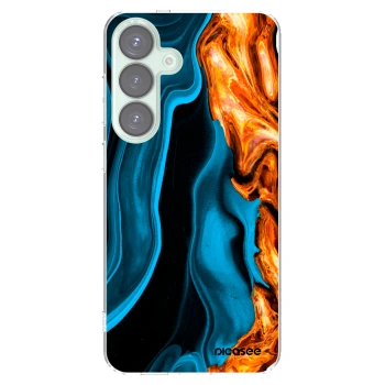 Picasee silikónový prehľadný obal pre Samsung Galaxy S25+ 5G - Gold blue