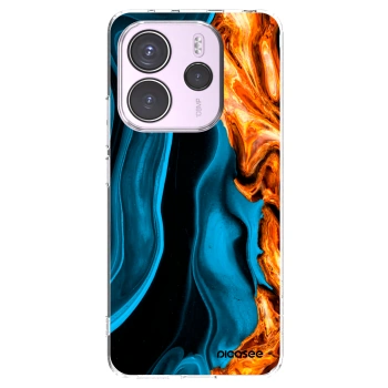 Picasee silikónový prehľadný obal pre Xiaomi Redmi Note 14 4G - Gold blue
