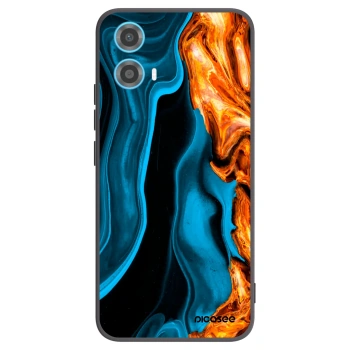 Picasee silikónový čierny obal pre Motorola Moto G34 5G - Gold blue
