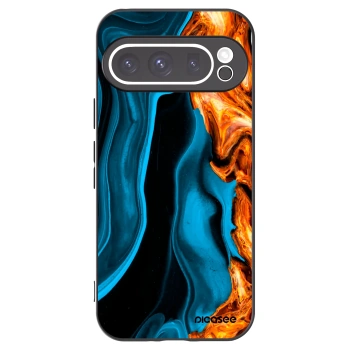 Picasee silikónový čierny obal pre Google Pixel 9 Pro - Gold blue