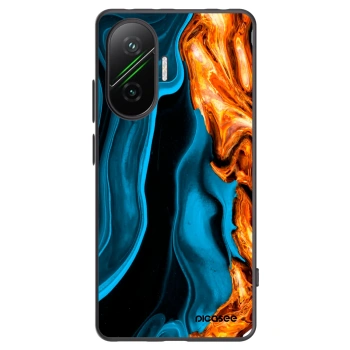 Picasee silikónový čierny obal pre Xiaomi Poco F7 5G - Gold blue