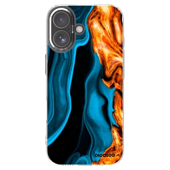 Picasee silikónový prehľadný obal pre Apple iPhone 17 - Gold blue
