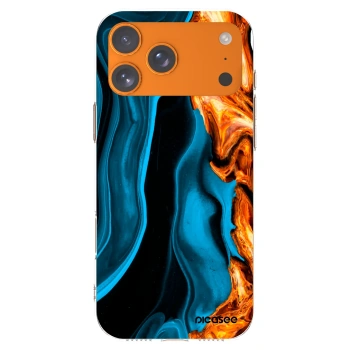 Picasee silikónový prehľadný obal pre Apple iPhone 17 Pro Max - Gold blue