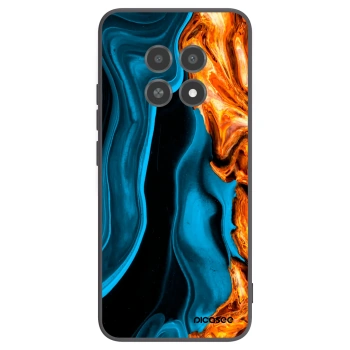Picasee silikónový čierny obal pre Realme 12X - Gold blue