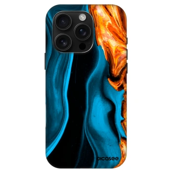 Picasee Fashion Case MagSafe pre Apple iPhone 16 Pro - Gold blue