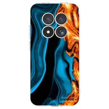 Picasee silikónový prehľadný obal pre Xiaomi Redmi Note 15 Pro 4G - Gold blue