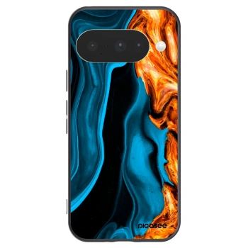 Picasee silikónový čierny obal pre Google Pixel 10 - Gold blue