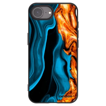 Picasee silikónový čierny obal pre Apple iPhone 17e - Gold blue