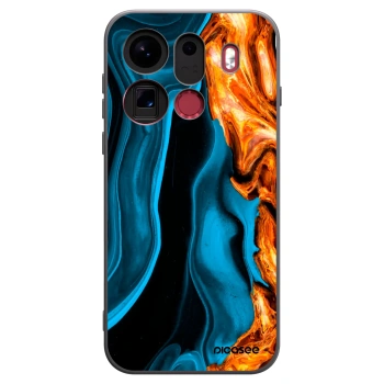Picasee silikónový čierny obal pre OPPO Find X9 Pro - Gold blue