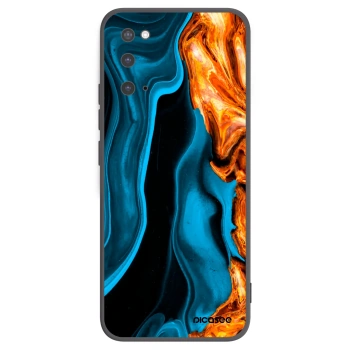 Picasee silikónový čierny obal pre Samsung Galaxy S20 G980F - Gold blue