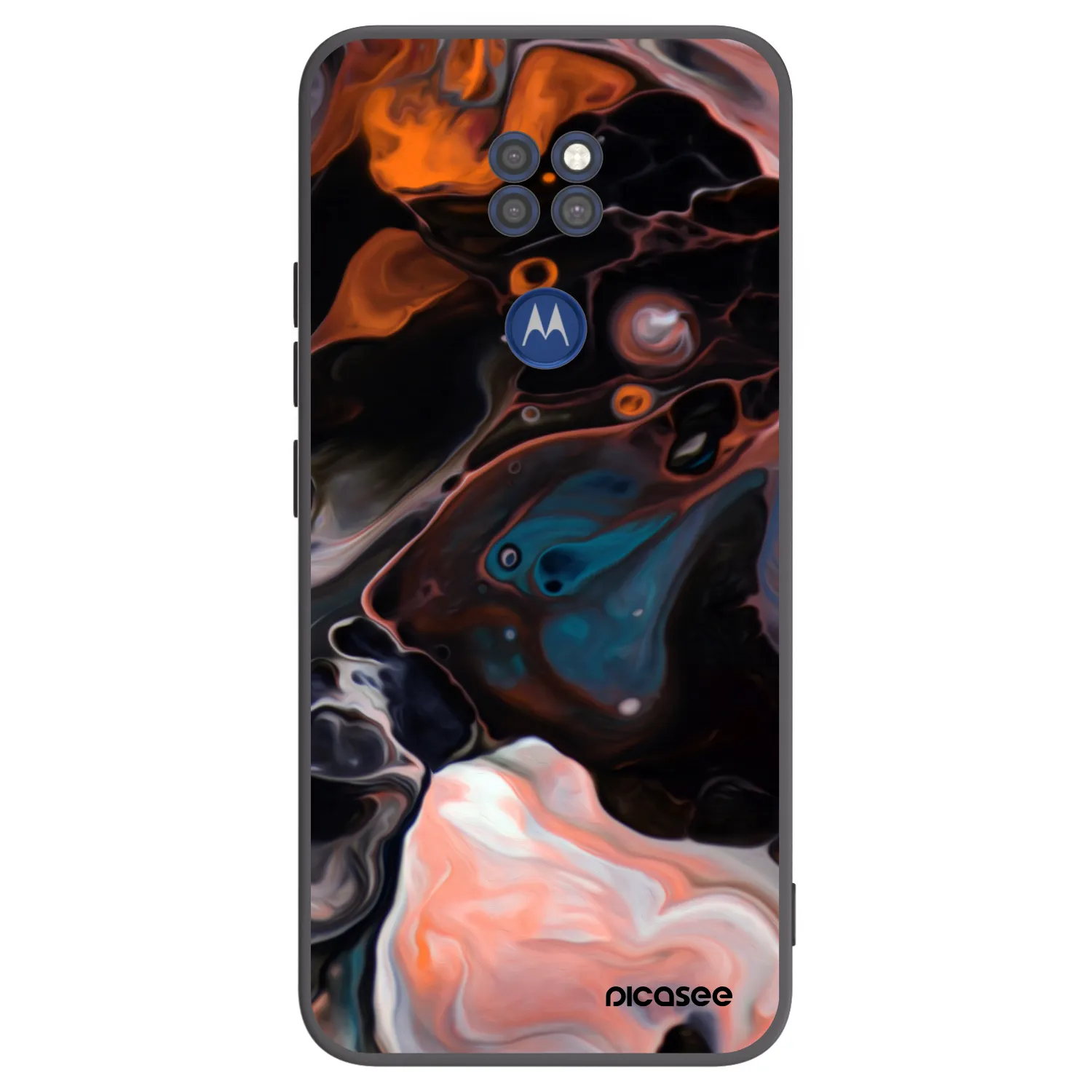 Picasee silikónový čierny obal pre Motorola Moto G9 Play - Cream