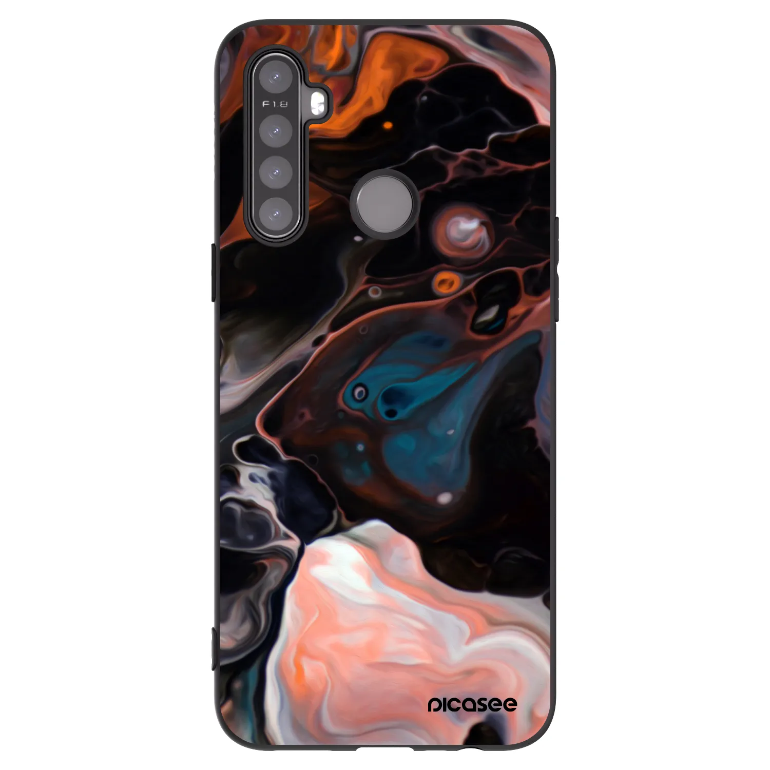 Picasee silikónový čierny obal pre Realme 6i - Cream