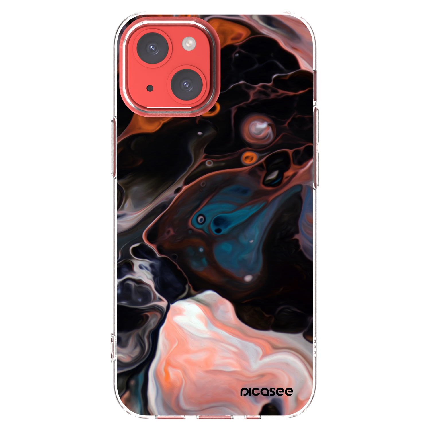 Picasee silikónový prehľadný obal pre Apple iPhone 13 mini - Cream