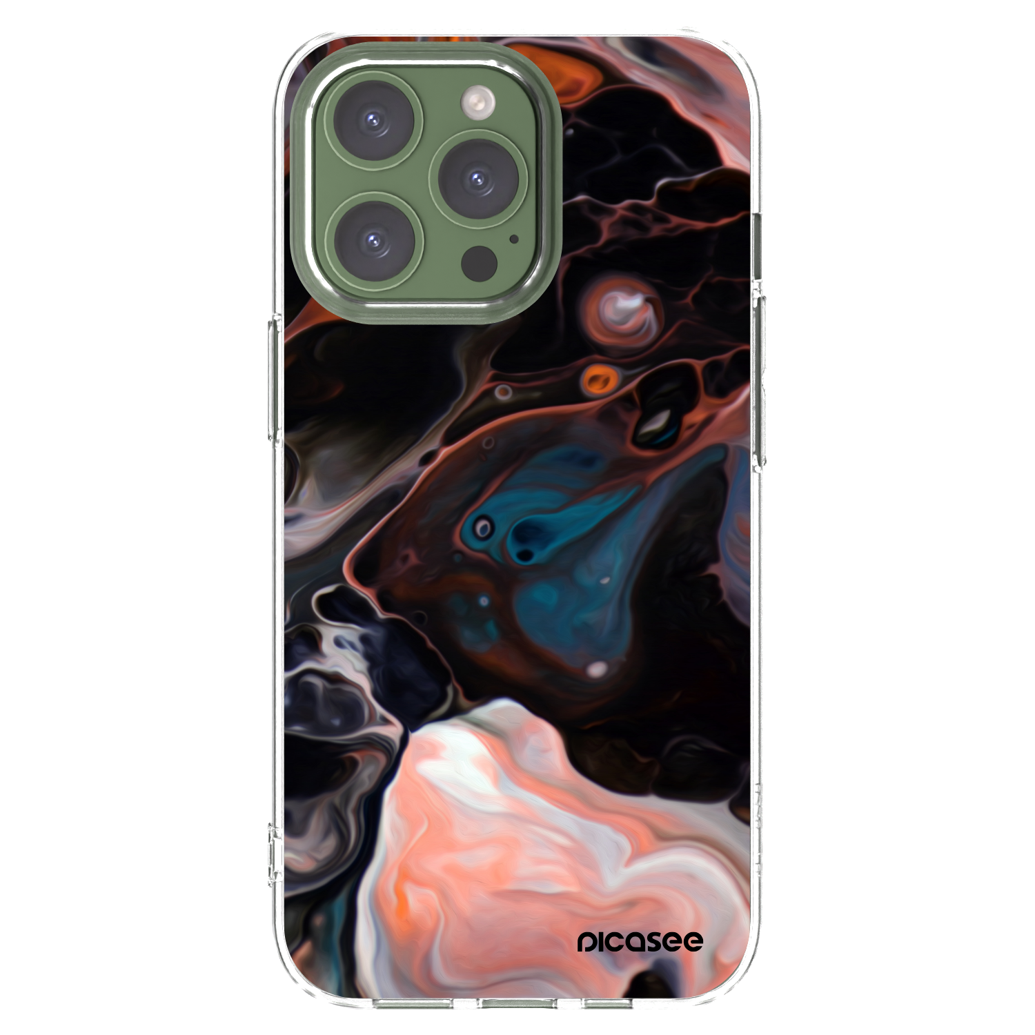 Picasee silikónový prehľadný obal pre Apple iPhone 13 Pro - Cream