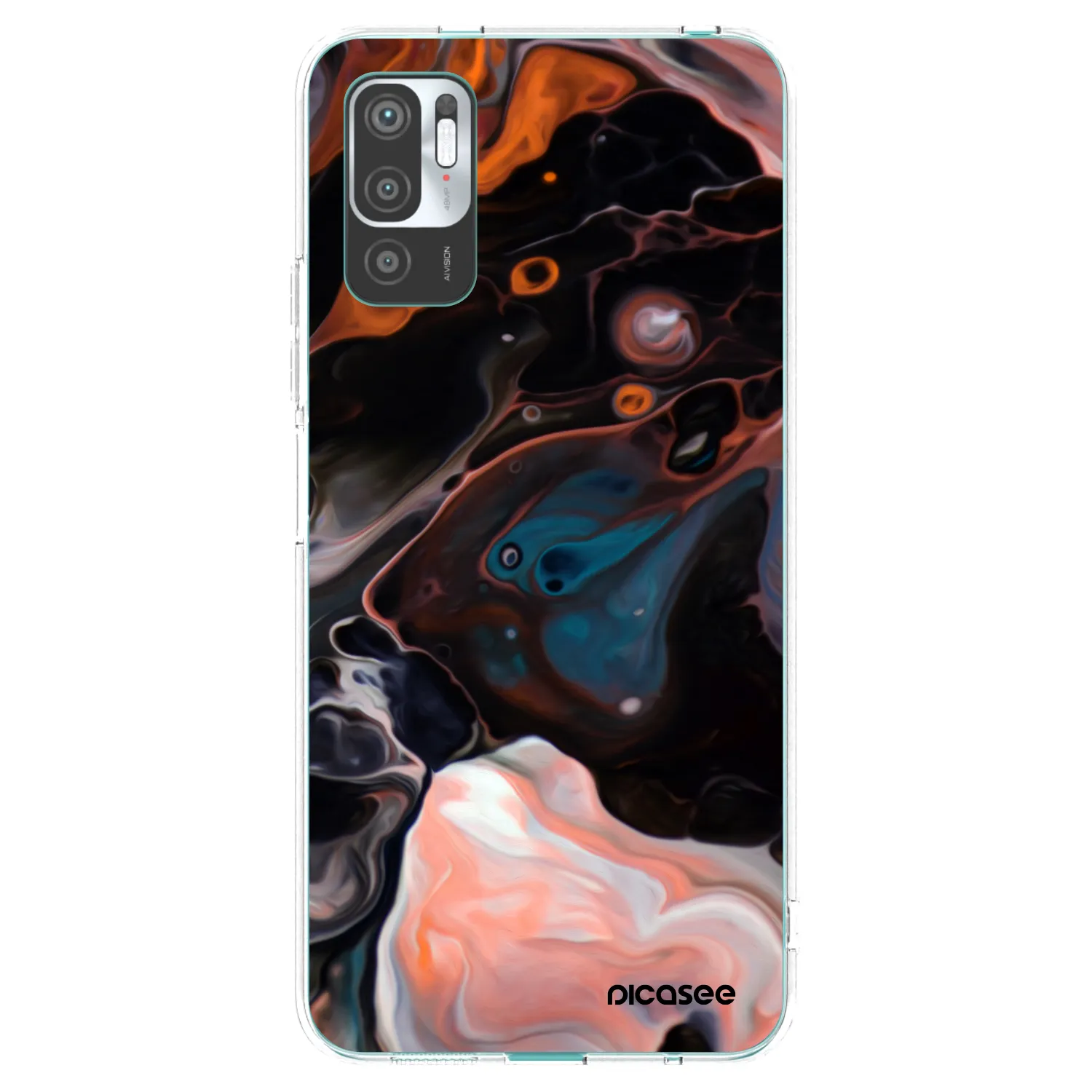Picasee silikónový prehľadný obal pre Xiaomi Redmi Note 10 5G - Cream