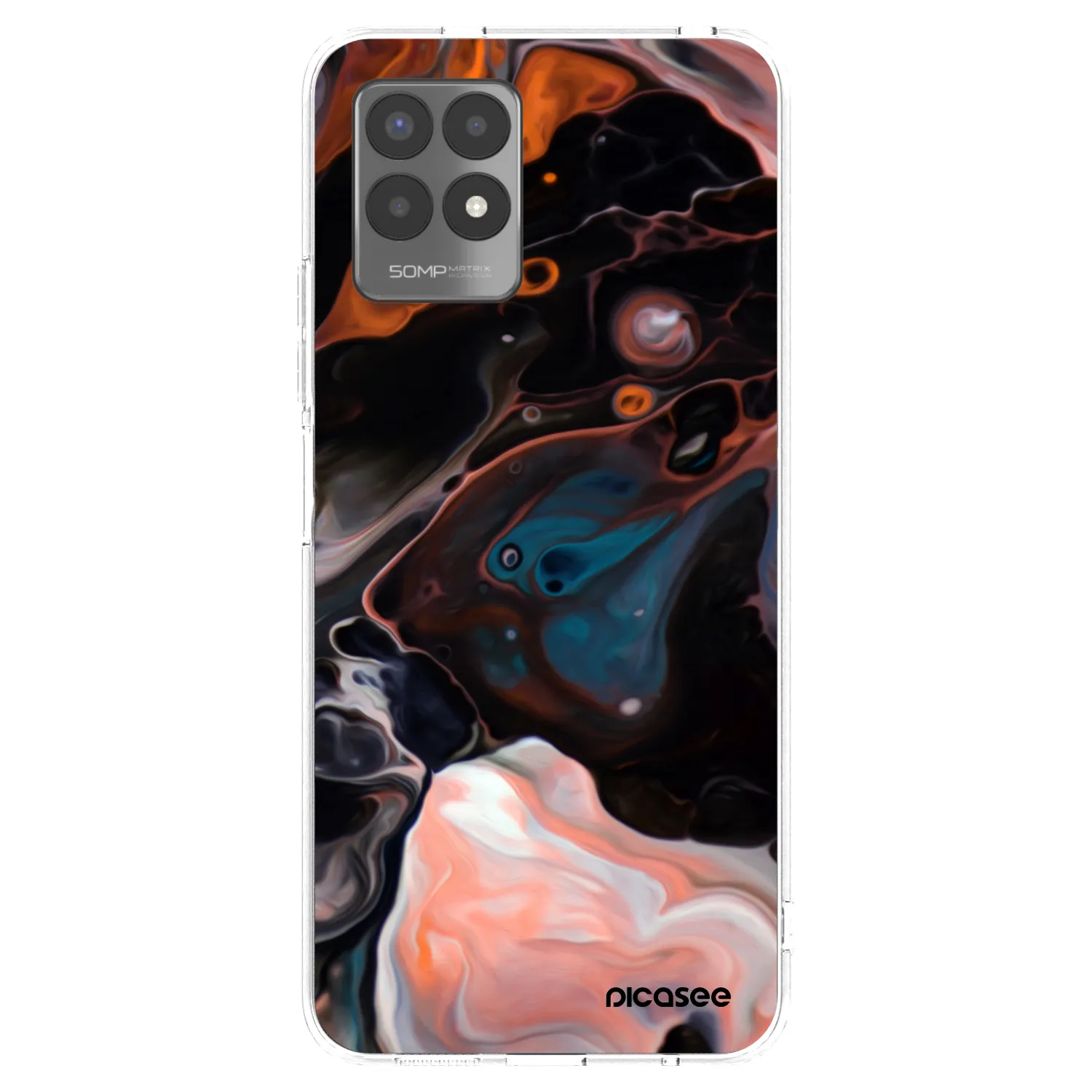 Silikónový prehľadný obal pre Realme 8i - Cream