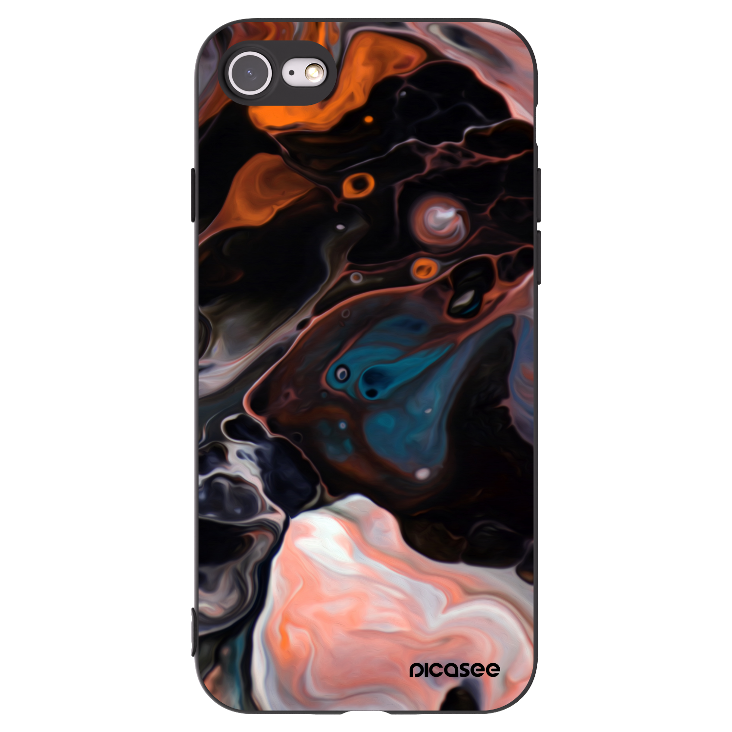 Picasee silikónový čierny obal pre Apple iPhone SE 2022 - Cream