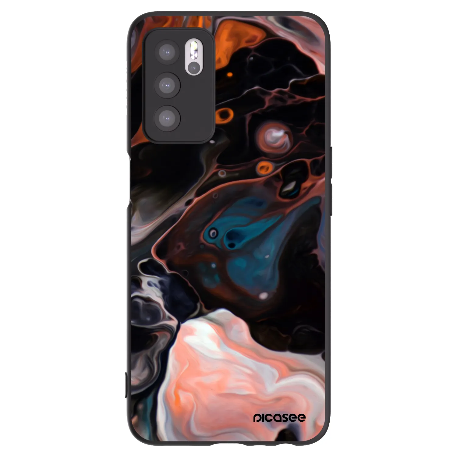 Picasee silikónový čierny obal pre OPPO A16s - Cream