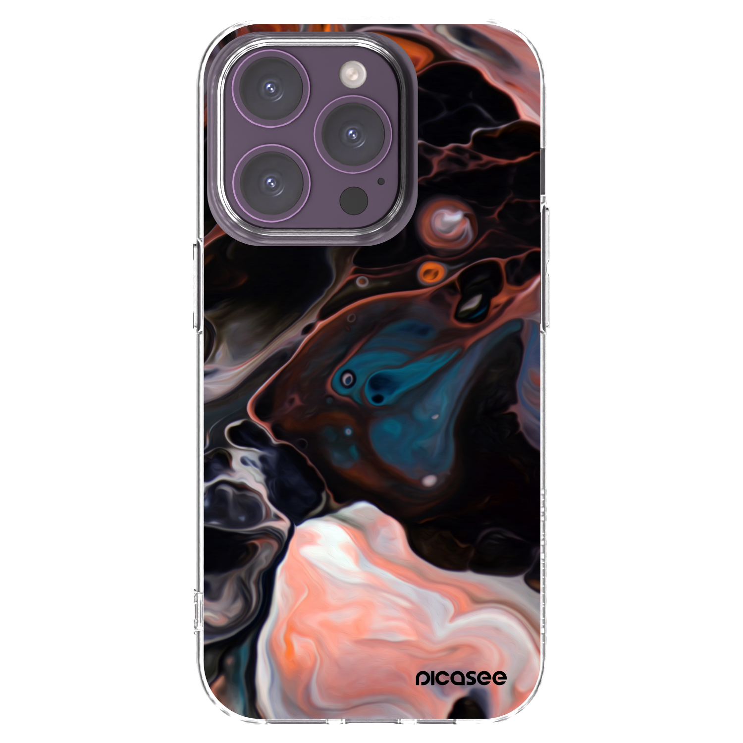 Picasee silikónový prehľadný obal pre Apple iPhone 14 Pro - Cream