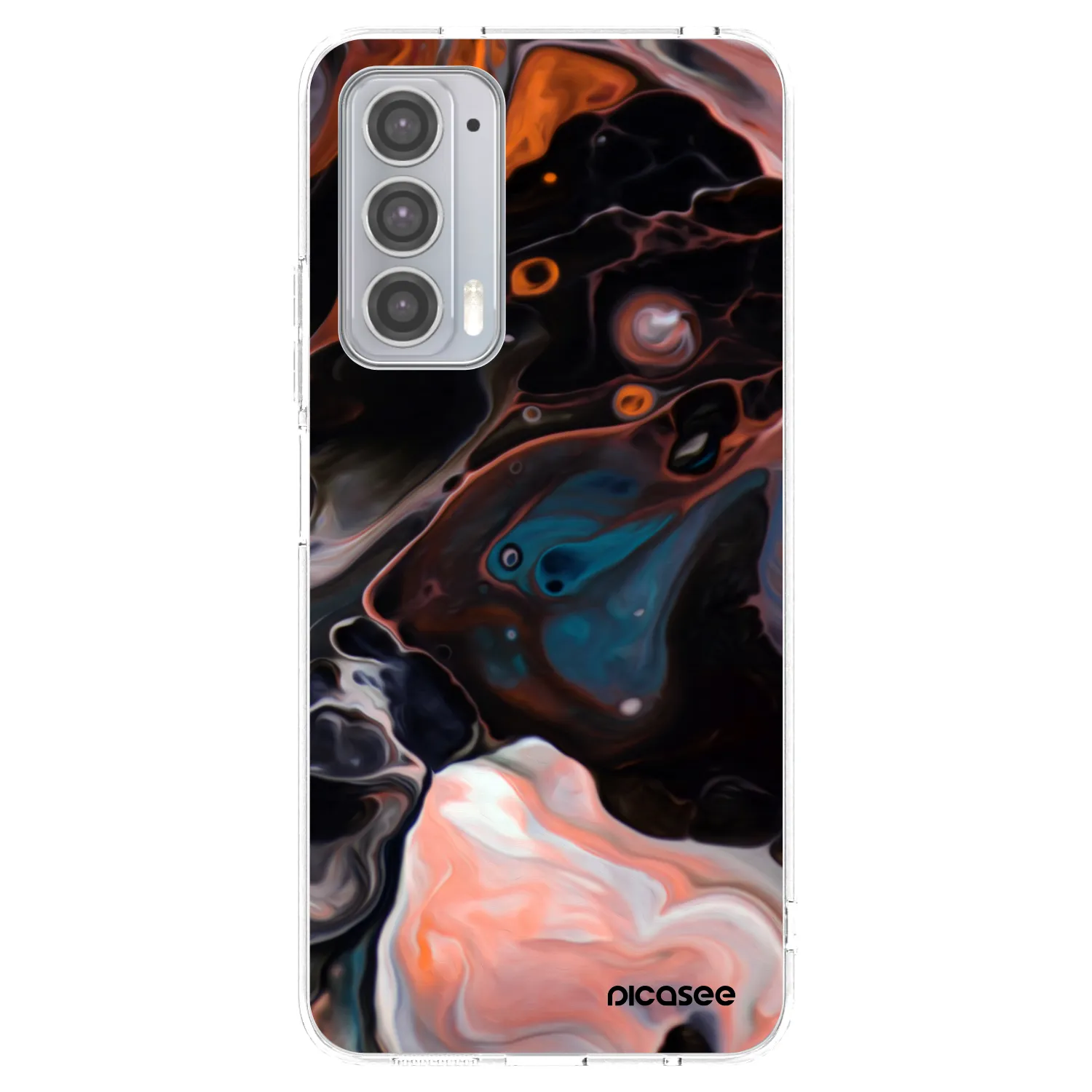 Picasee silikónový prehľadný obal pre Motorola Edge 20 - Cream