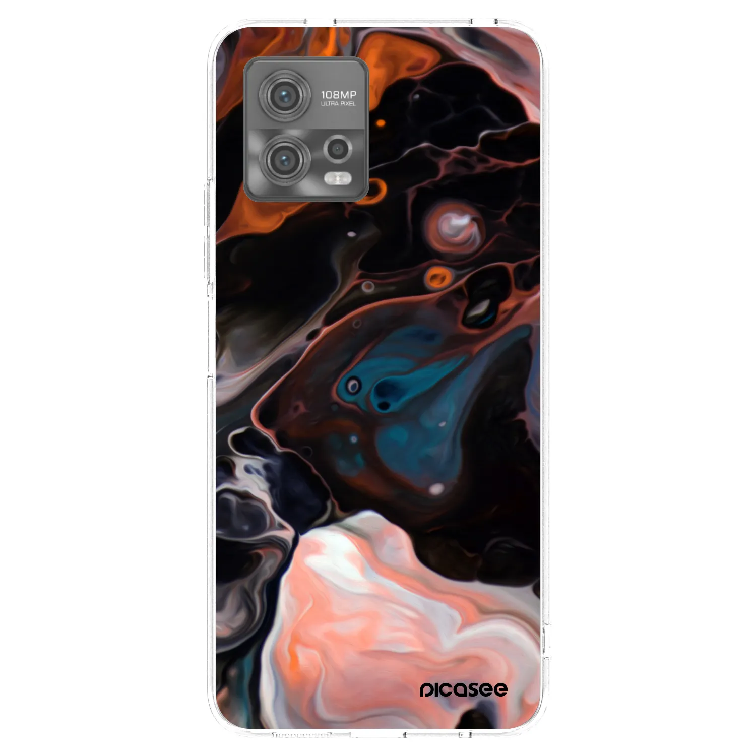 Picasee silikónový prehľadný obal pre Motorola Moto G72 - Cream