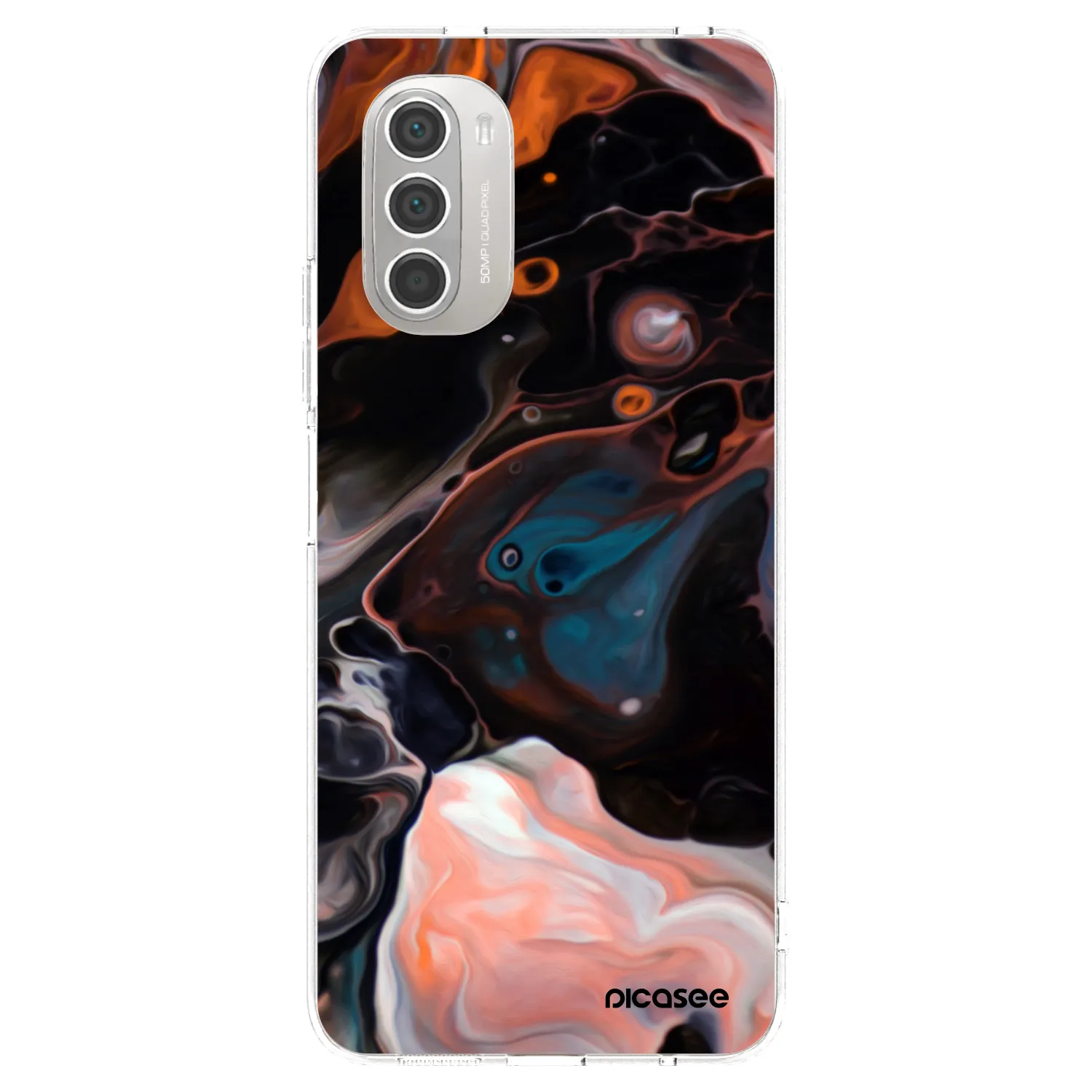 Picasee silikónový prehľadný obal pre Motorola Moto G51 - Cream