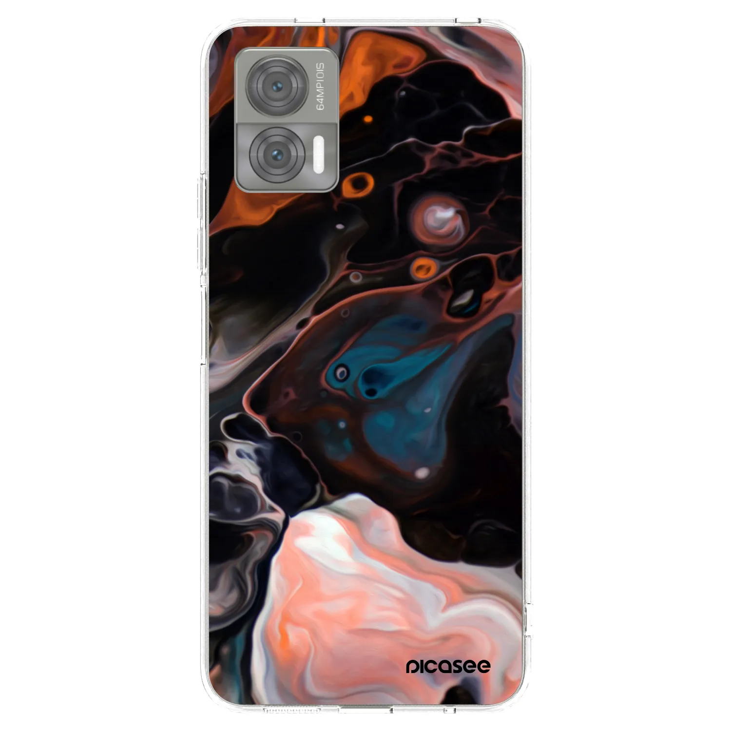 Picasee silikónový prehľadný obal pre Motorola Edge 30 Neo - Cream