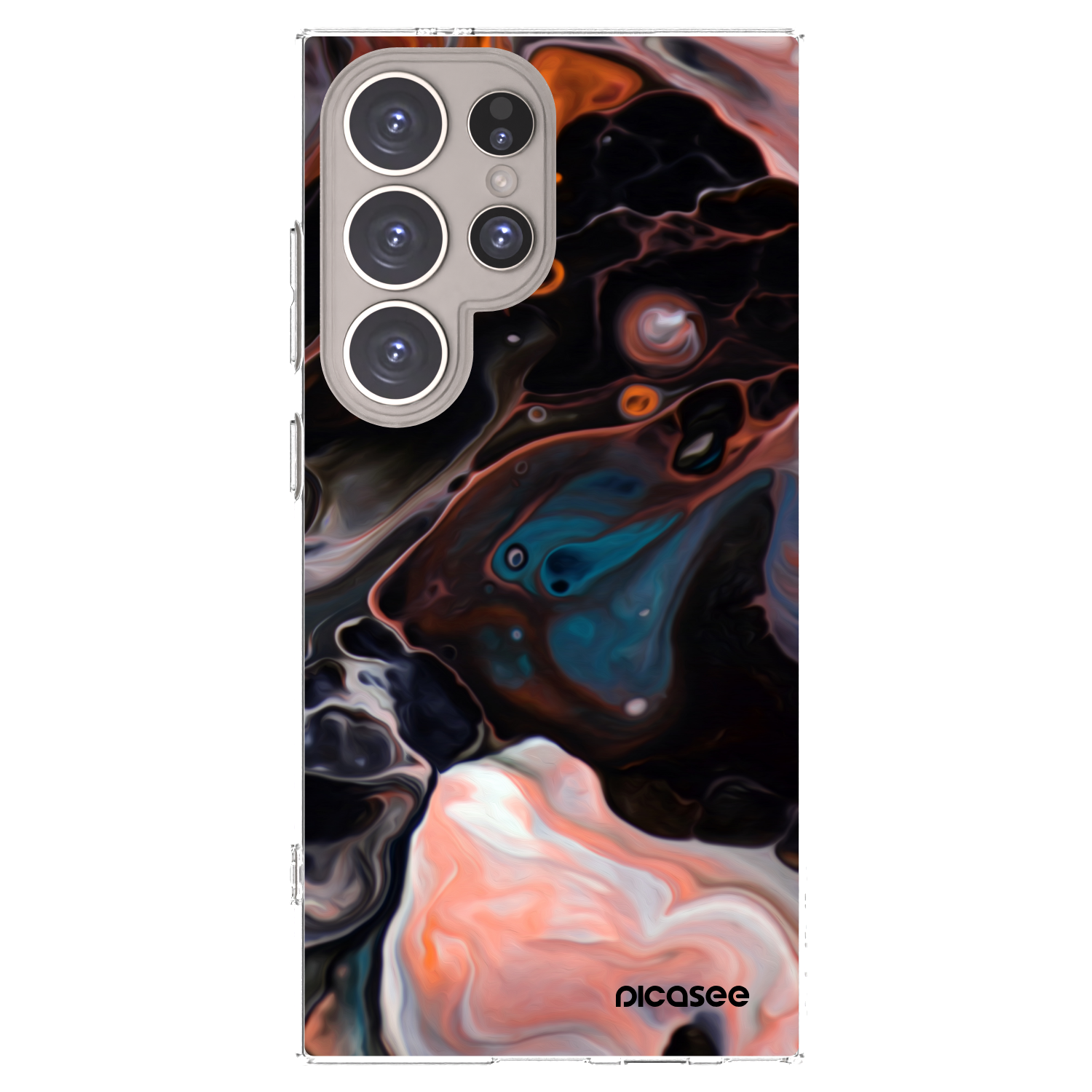 Picasee silikónový prehľadný obal pre Samsung Galaxy S24 Ultra S928B 5G - Cream