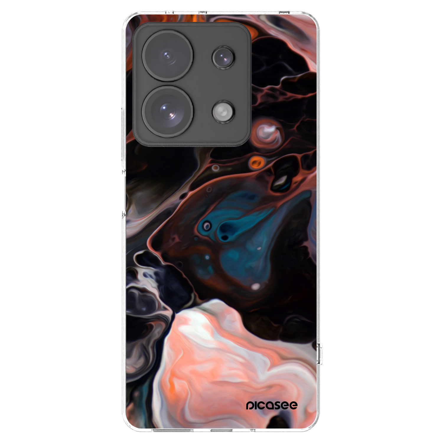 Silikónový prehľadný obal pre Xiaomi Redmi Note 13 Pro 4G - Cream