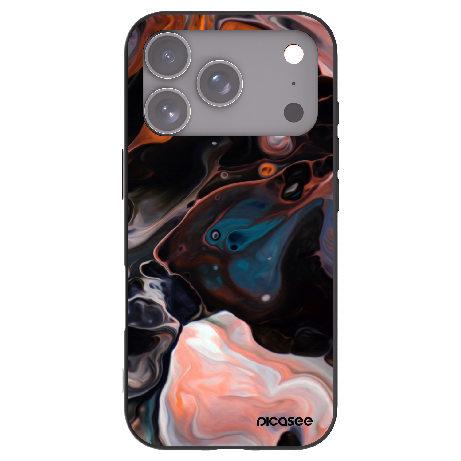 Picasee silikónový čierny obal pre Apple iPhone 17 Pro - Cream
