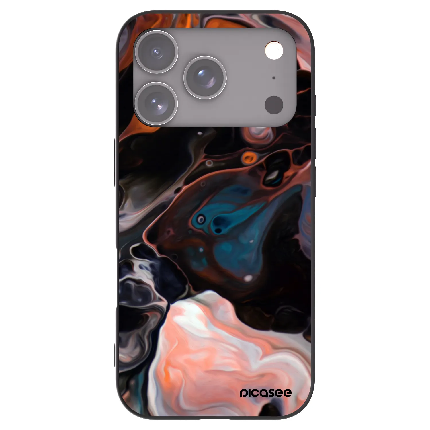 Picasee silikónový čierny obal pre Apple iPhone 18 Pro - Cream