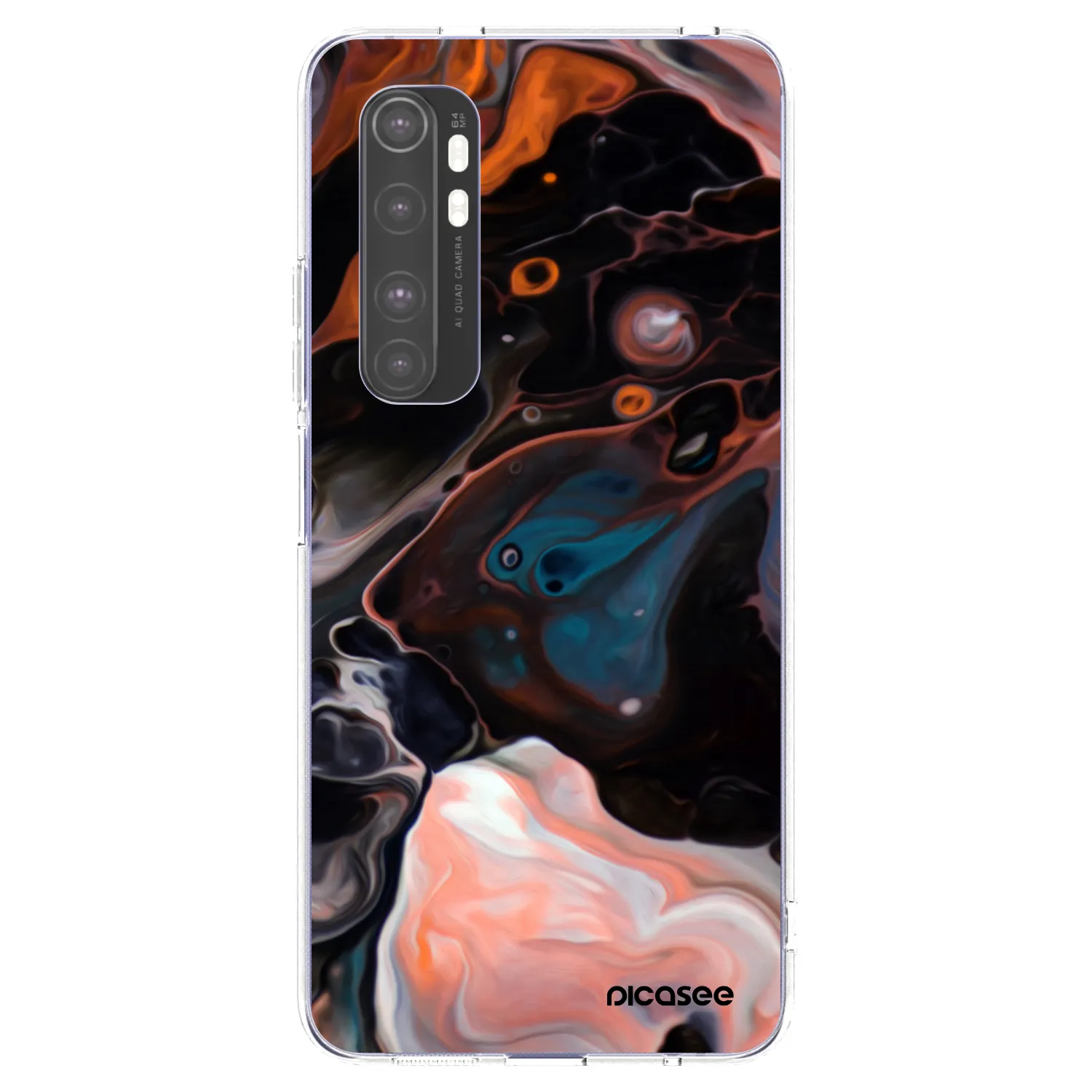 Picasee silikónový prehľadný obal pre Xiaomi Mi Note 10 Lite - Cream