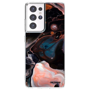 Picasee silikónový prehľadný obal pre Samsung Galaxy S21 Ultra 5G G998B - Cream
