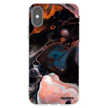 Picasee silikónový prehľadný obal pre Apple iPhone X/XS - Cream