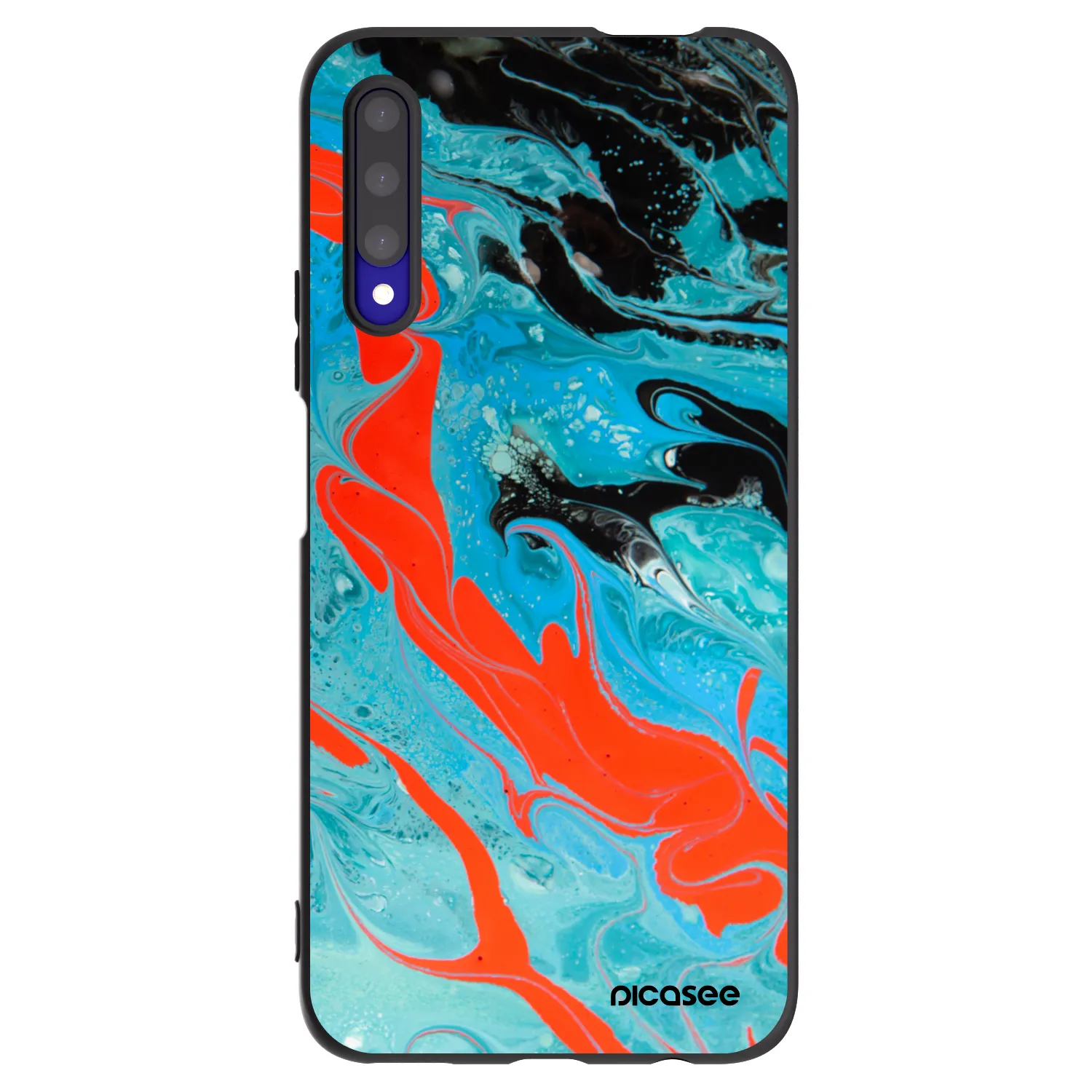 Picasee silikónový čierny obal pre Honor 9X Pro - Blue Magma