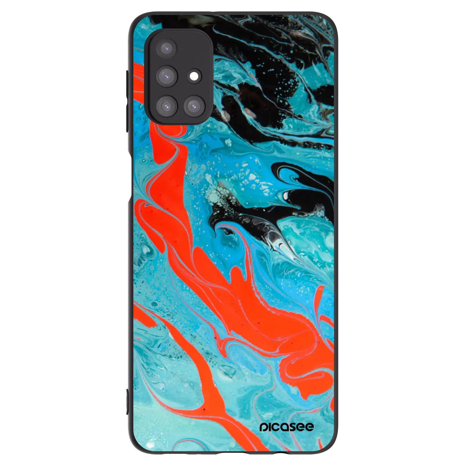 Picasee silikónový čierny obal pre Samsung Galaxy M31s - Blue Magma