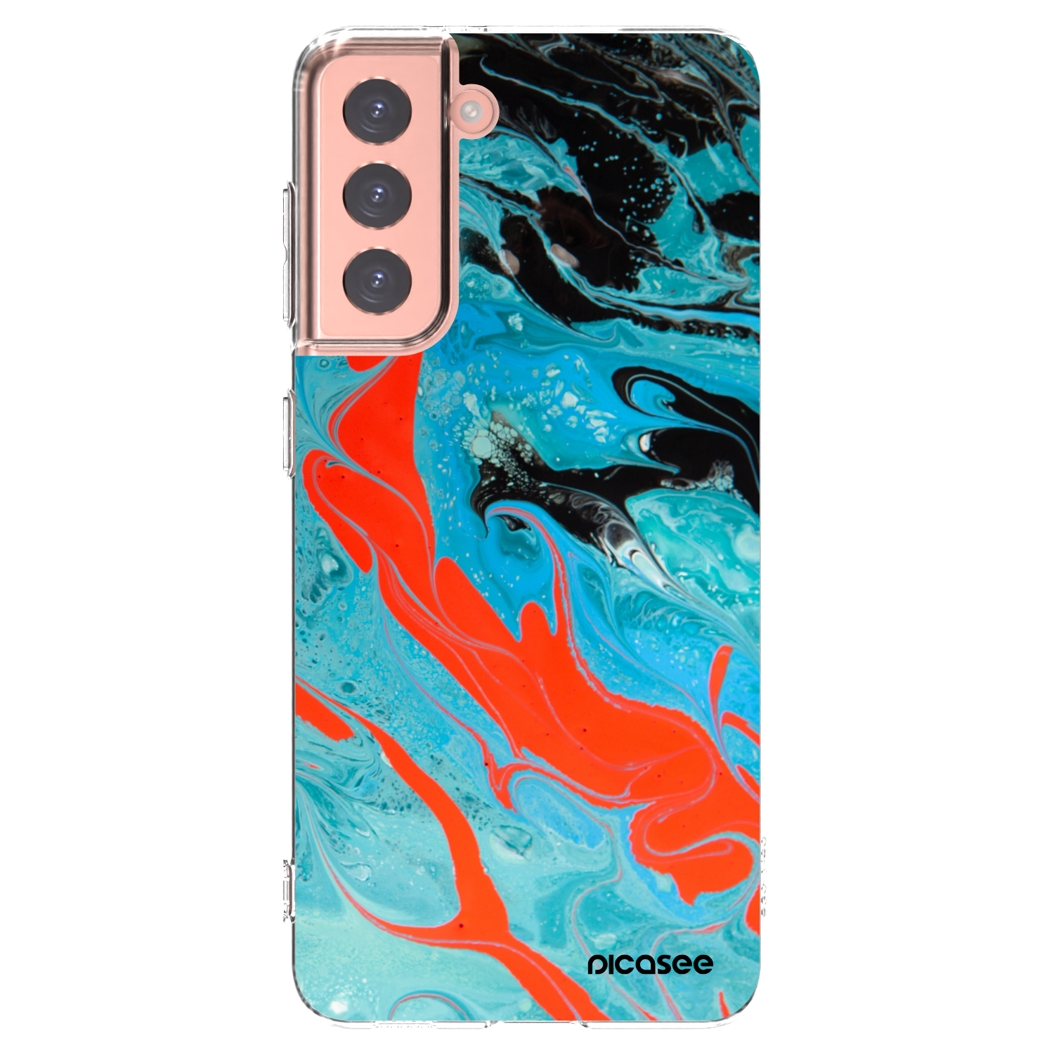 Silikónový prehľadný obal pre Samsung Galaxy S21 5G G991B - Blue Magma