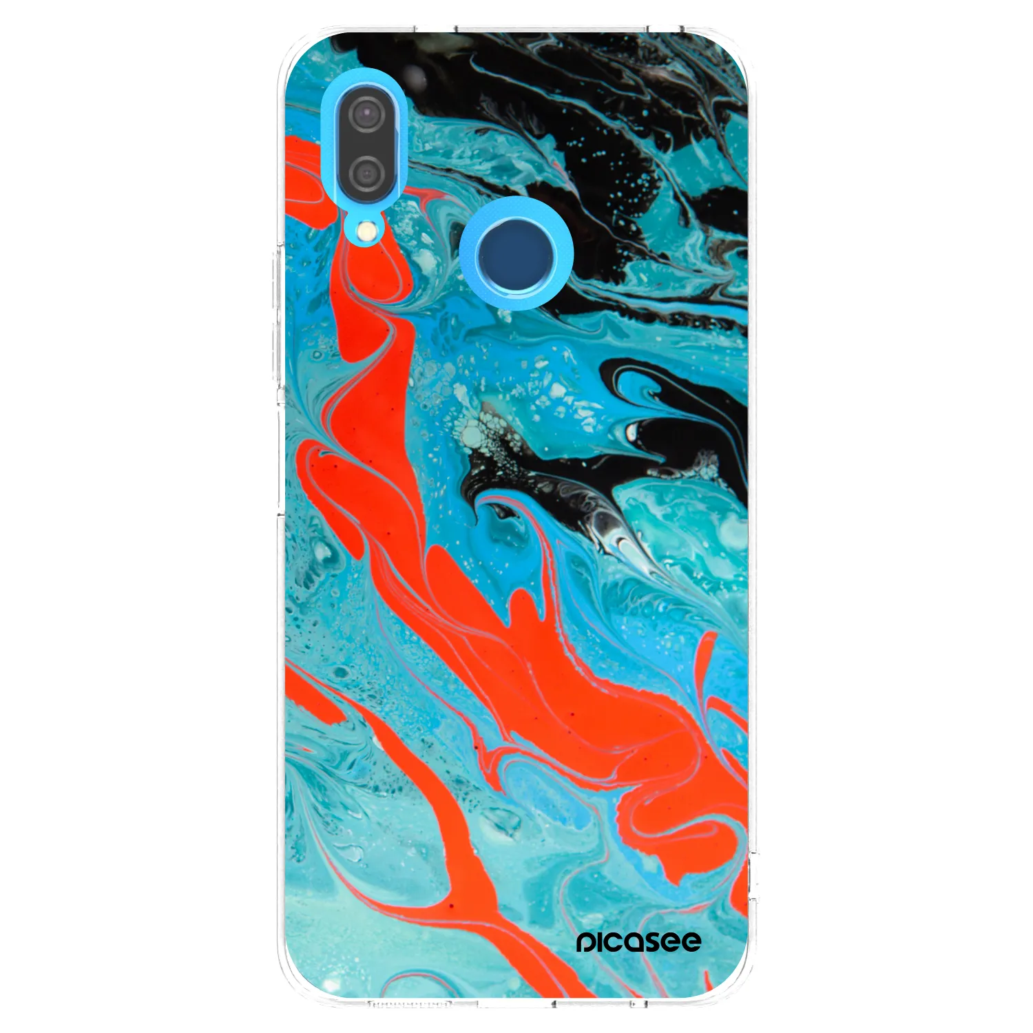 Picasee silikónový prehľadný obal pre Huawei P20 Lite - Blue Magma