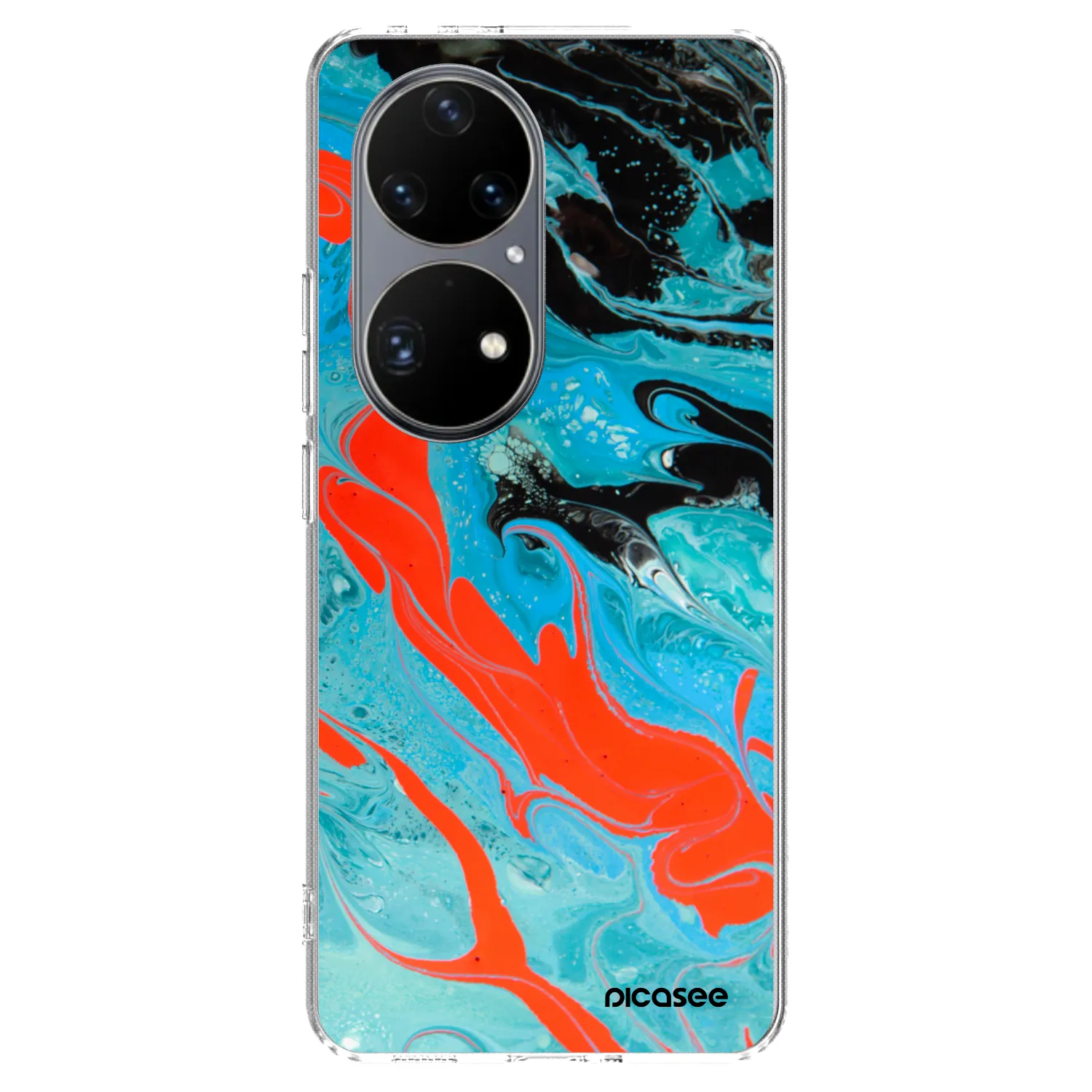 Picasee silikónový prehľadný obal pre Huawei P50 - Blue Magma